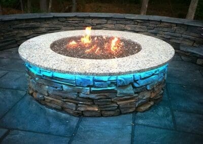 Southern Greenscapes Landscape Design & Construction | Rock Hill, SC | fire pit with lighting