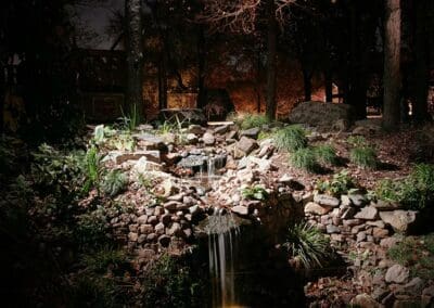Southern Greenscapes Landscape Design & Construction | Rock Hill, SC | lighting in water feature