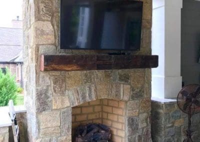 Southern Greenscapes Landscape Design & Construction | Rock Hill, SC | outdoor fireplace with tv