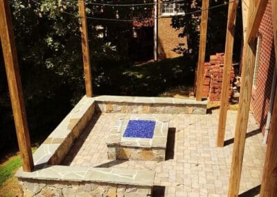 Southern Greenscapes Landscape Design & Construction | Rock Hill, SC | fire pit in patio