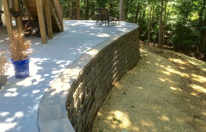 Southern Greenscapes Landscape Design & Construction | Rock Hill, SC | retaining wall after