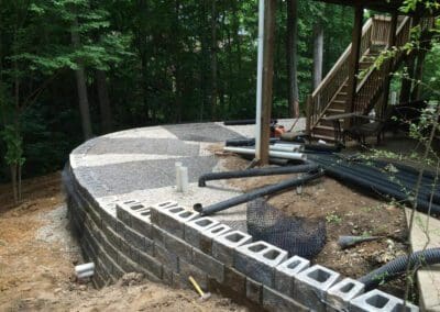 Southern Greenscapes Landscape Design & Construction | Rock Hill, SC | retaining wall before